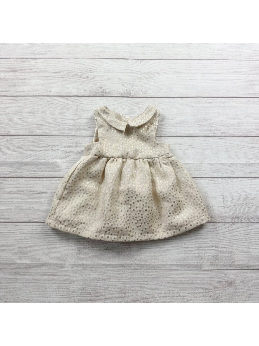 Cat & Jack Baby Sleeveless Metallic Polka Dot Dress Cream Gold 6-9 Months